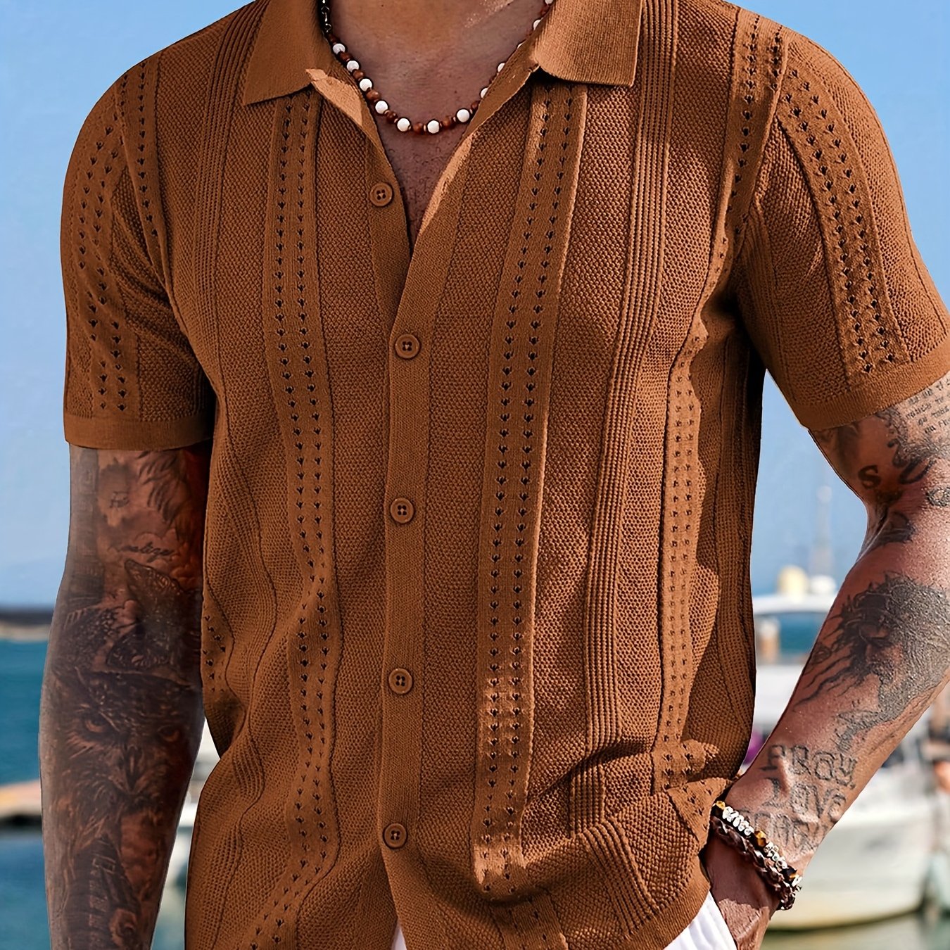 knitted polo shirt