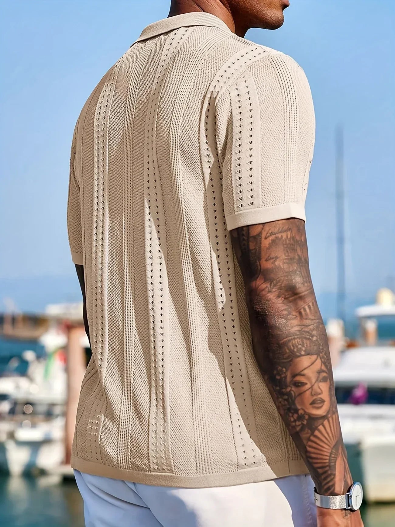 knitted polo shirt