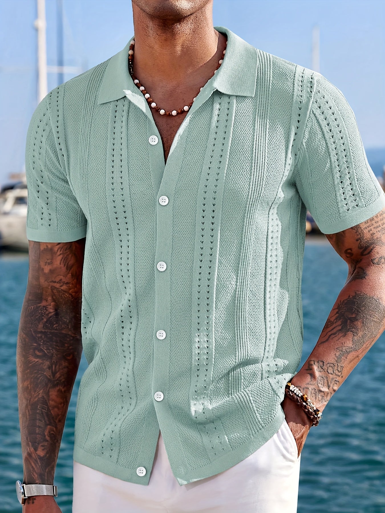 knitted polo shirt
