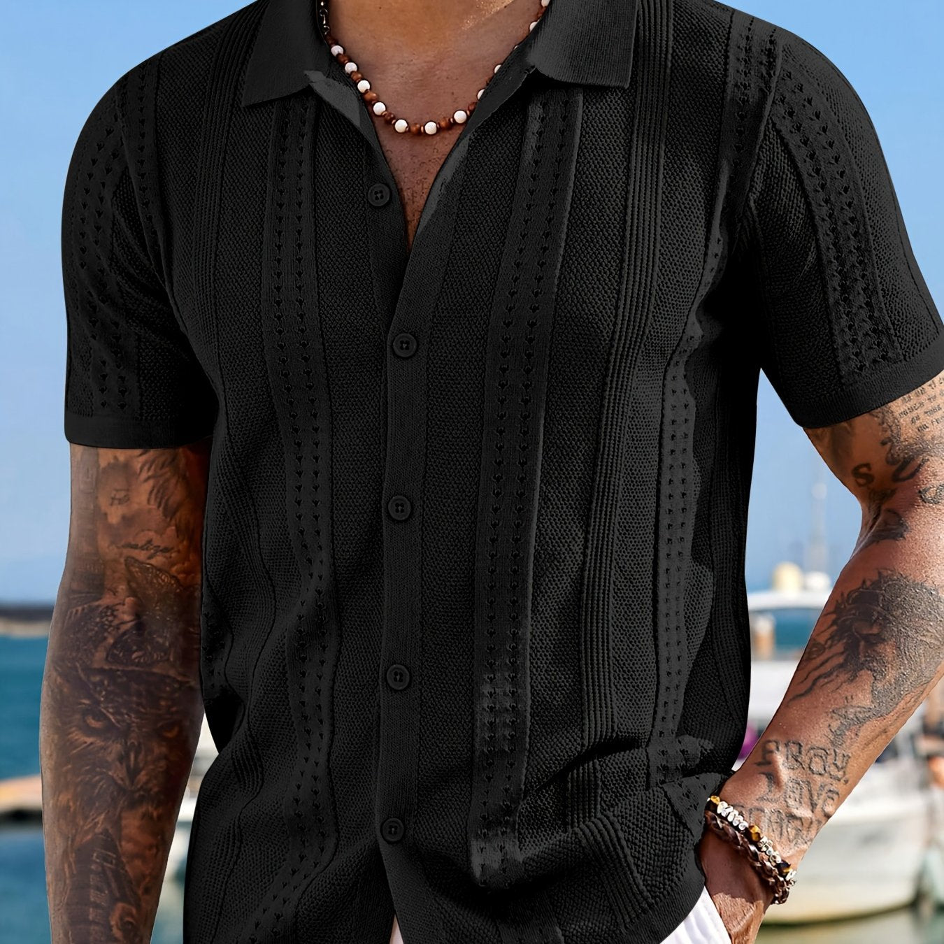 knitted polo shirt