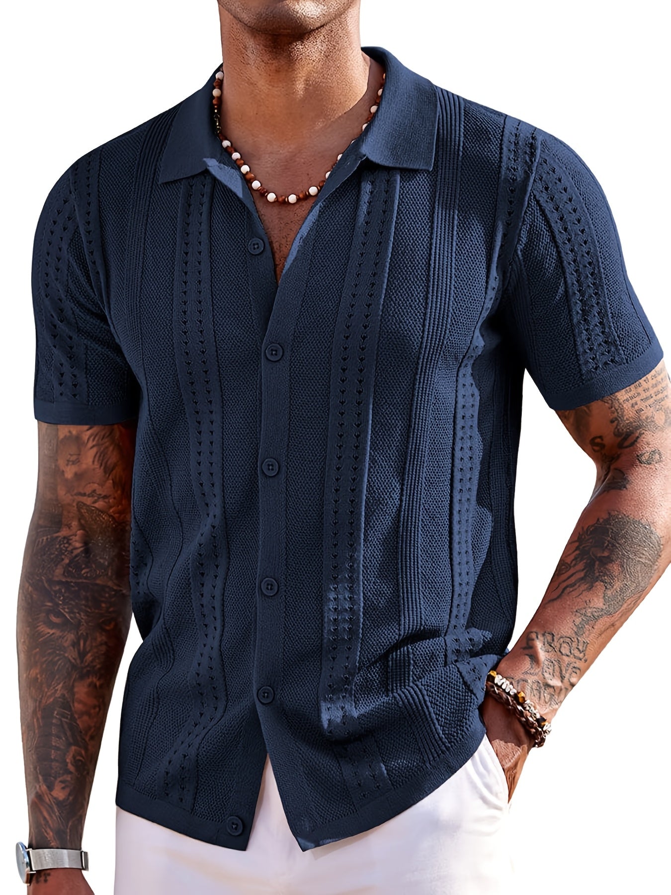 knitted polo shirt