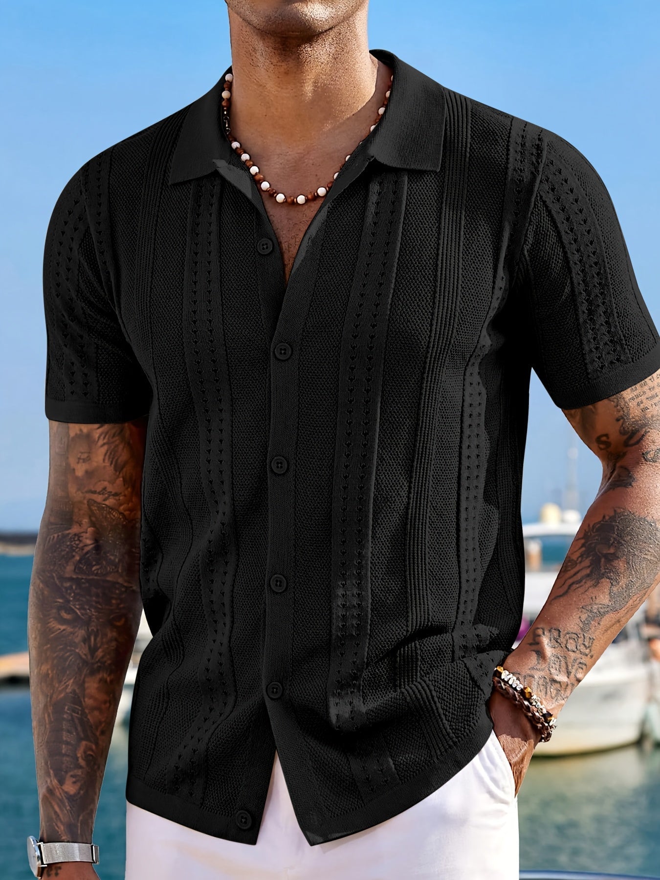 knitted polo shirt